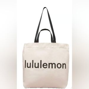 Lululemon Athletica Black and Cream Tote